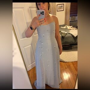 Jenny Yoo Kiara Floral Print Chiffon Gown